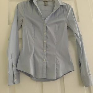 H&M Button Down Shirt Light Blue Size 2 Small